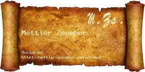 Mettler Zsombor névjegykártya